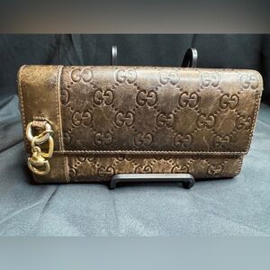 Project Gucci Bronze Guccissima GG Monogram Leather Wallet